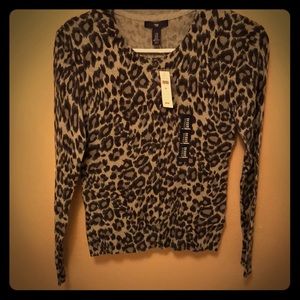 NWT Gap leopard print cardigan